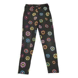 Legging Trolls Black with bright flowers Size 5